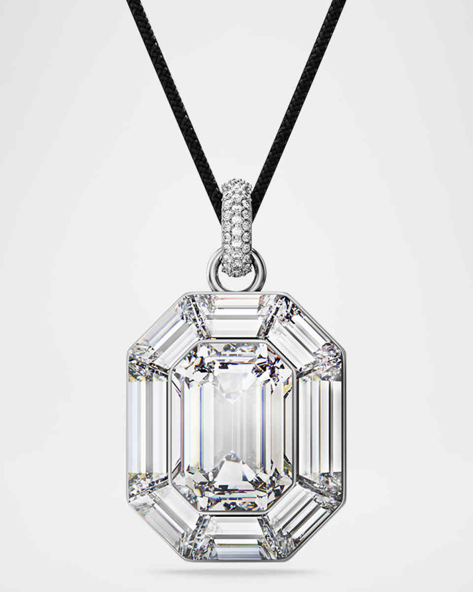 Lucent Octagon-Cut Crystal Pendant Necklace